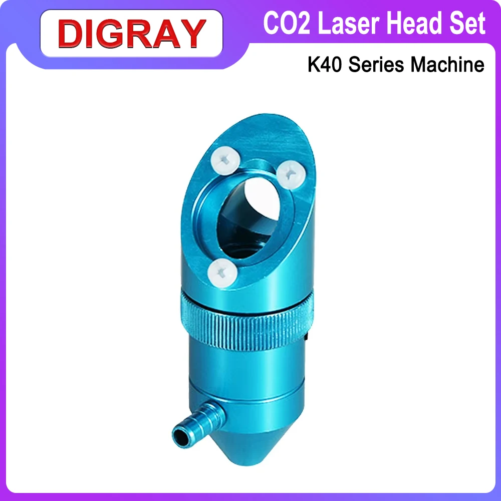DIGRAY CO2 Laser Head for K40 Series Laser Engraving Cutting Machine Lens Dia：12mm & 16mm &18mm FL: 25.4mm & 50.8mm Mirror 20mm