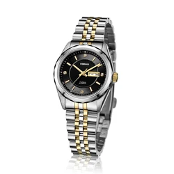 EBOHR-reloj mecánico clásico de acero de tungsteno para mujer, pulsera resistente al desgaste de lujo, esfera luminosa, 316L, S. steel Band