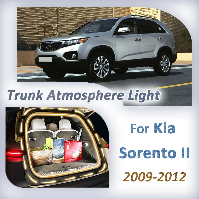 

Для Kia Sorento II 2009 2010 2011 2012, светодиодная лента, атмосфера багажника автомобиля, многофункциональная лампа, комплект аксессуаров для окружающего освещения