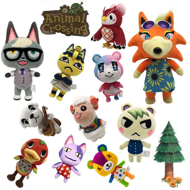 20-25Cm Animal Crossing Pluche Knuffeldier Cijfers Kk Tom Judy Isabelle Pluche Leuke Wolf Anime Pluche Kids party Gift