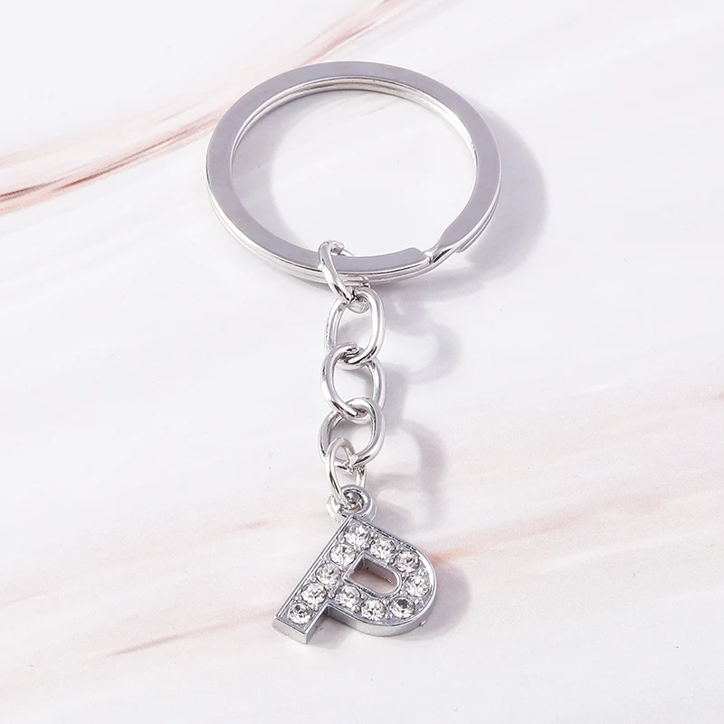 Niedliche Kristall-Schlüsselanhänger mit 26 Buchstaben A-Z als Auto-Schlüsselanhänger, Souvenir-Geschenke für Frauen und Männer, Handtaschenanhänger, Schlüsselringe, DIY-Zubehör – Detail 20