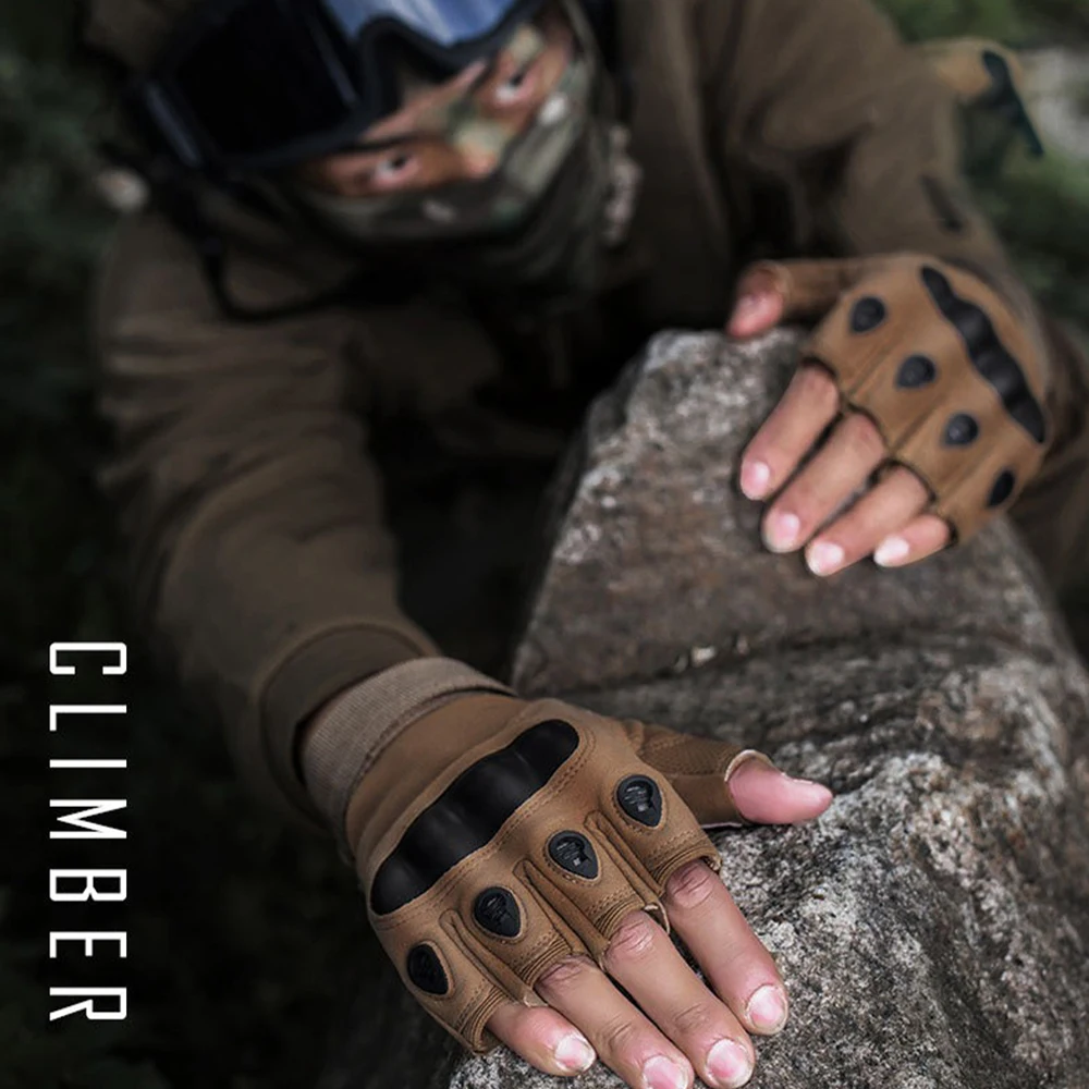 Gants tactiques militaires pour hommes, Protection des Sports de plein air, armée, chasse, Combat, antidérapants, respirants, avec doigts