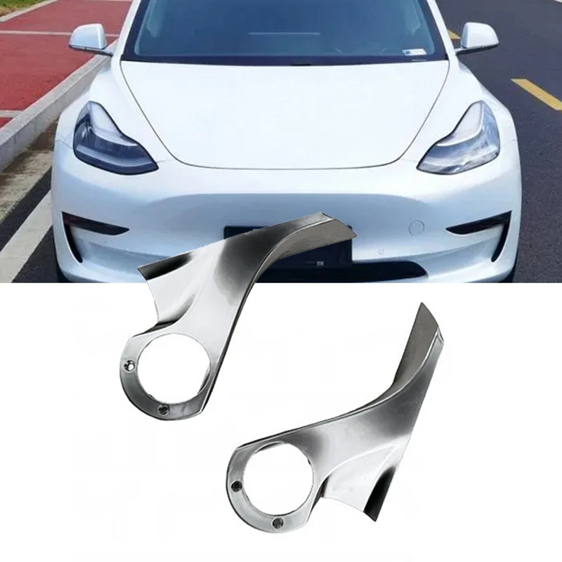 

1Pair Car Rearview Mirror Inner Shell Chrome Trim Cover Parts For Tesla Model 3 2015-2020 Mirror Holder Upper Cover Support