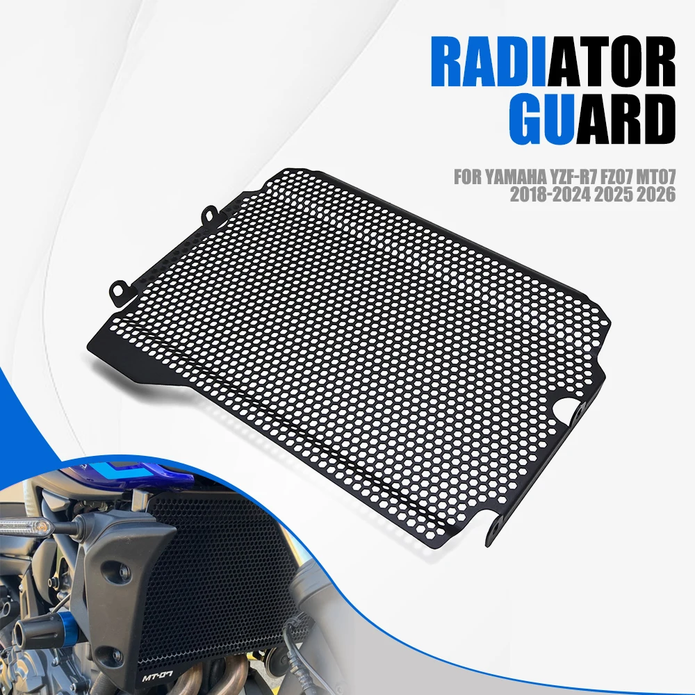 For Yamaha YZF-R7 FZ07 MT07 YZF R7 2018-2023 2024 2025 MT-07 FZ-07 Motorcycle Radiator Grille Guard Protector Grill Protection