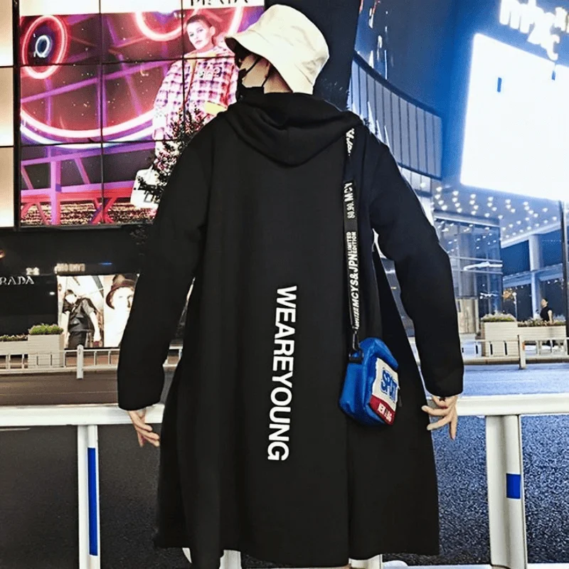 Man Fashion Spring Summer Sun Protection Clothing Long Sleeve Hoodies Coat Sweatshirts Top New Oversized Size Long Windbreaker