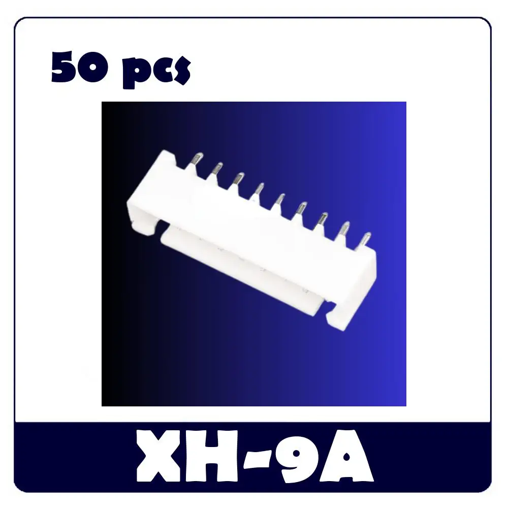 50pcs XH2.54mm 8P/9P/10P Pin Header Connector - Male Plug Female Socket Wire Connector PCB Terminal XH-9A,XH-9AW, XH-9Y, XH-T