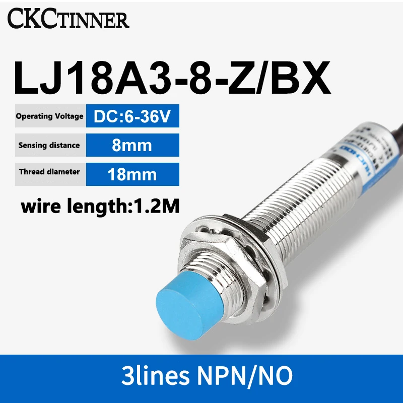 LJ18A3-8-Z/BX LJ18A3-8-Z/BY Proximity Switch Inductive Proximity Sensor Detection Switch NPN/PNP DC 6-36V Approach Sensor 18mm