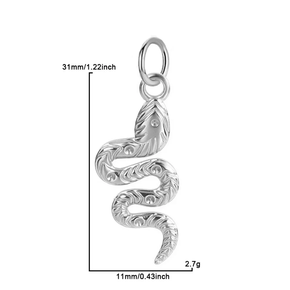 Bohemian Stainless Steel Pendant Bulk Guitar Star Heart Snake Charms Geometric Silver Color Metal Pendant Fashion Jewelry Making