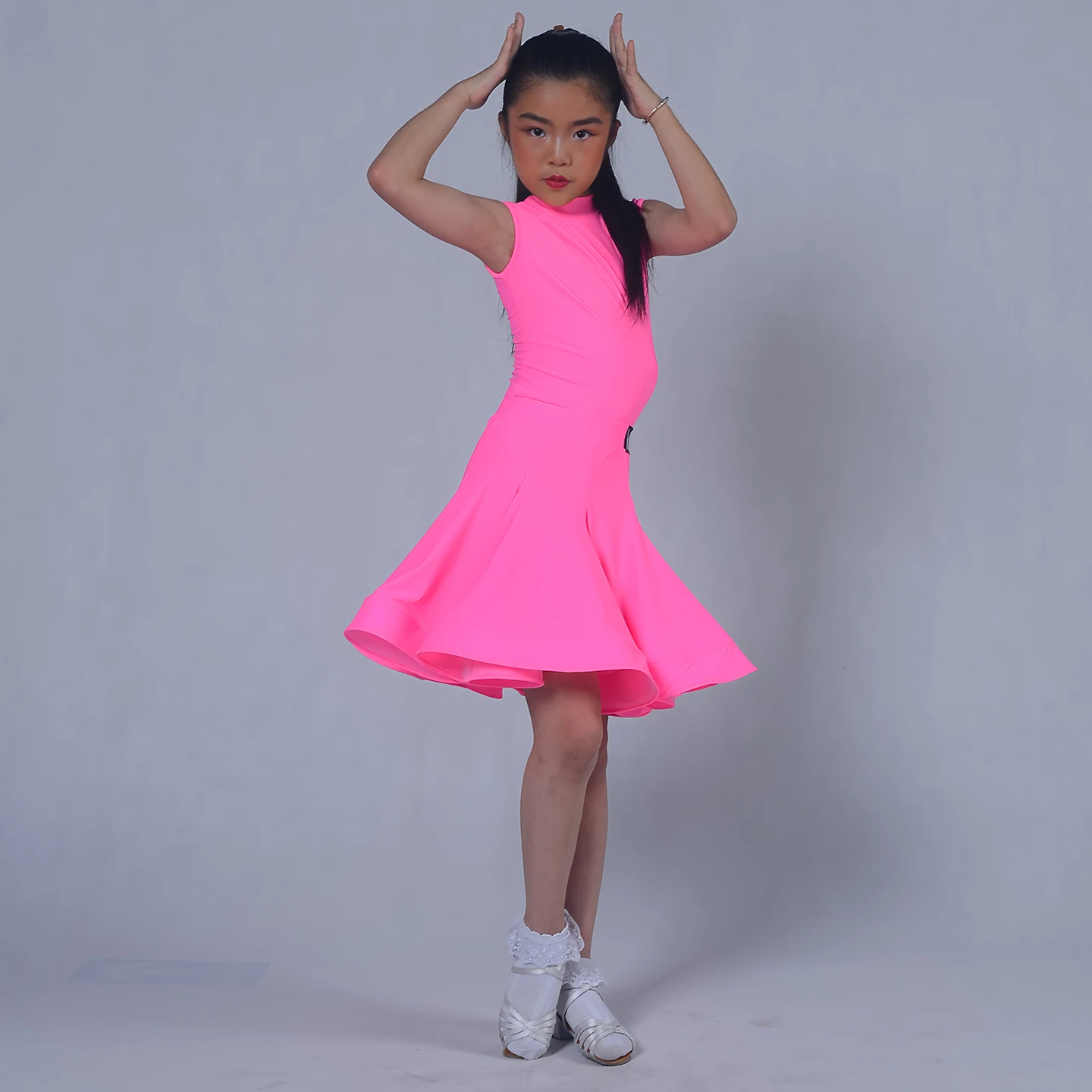 Professional Children Latin Dance Dress for Girls Ballroom Dancing Dresses Rumba Cha Cha Samba Practice Dress Latin Performance view 3
