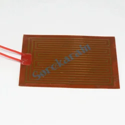 Round/Square 12V/24VDC Flexiable Eeletric Polyimide Film Heater Heating Element for Electrical Wires Oil Tank 3D Print