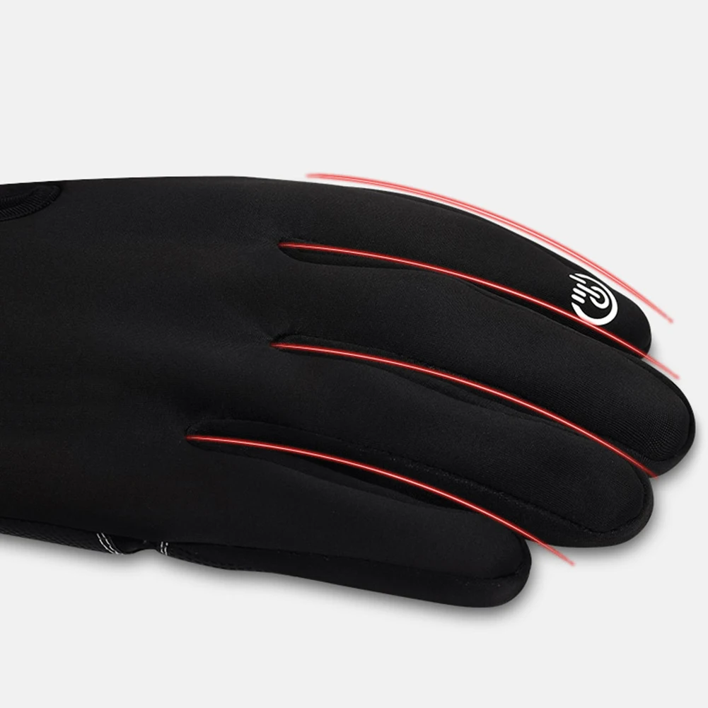 

1 Pair USB Heated Gloves Winter Thermal Waterproof Anti-Slip Motorcycle Gloves for Outdoor Sports Men Women Touchscreen Gloves