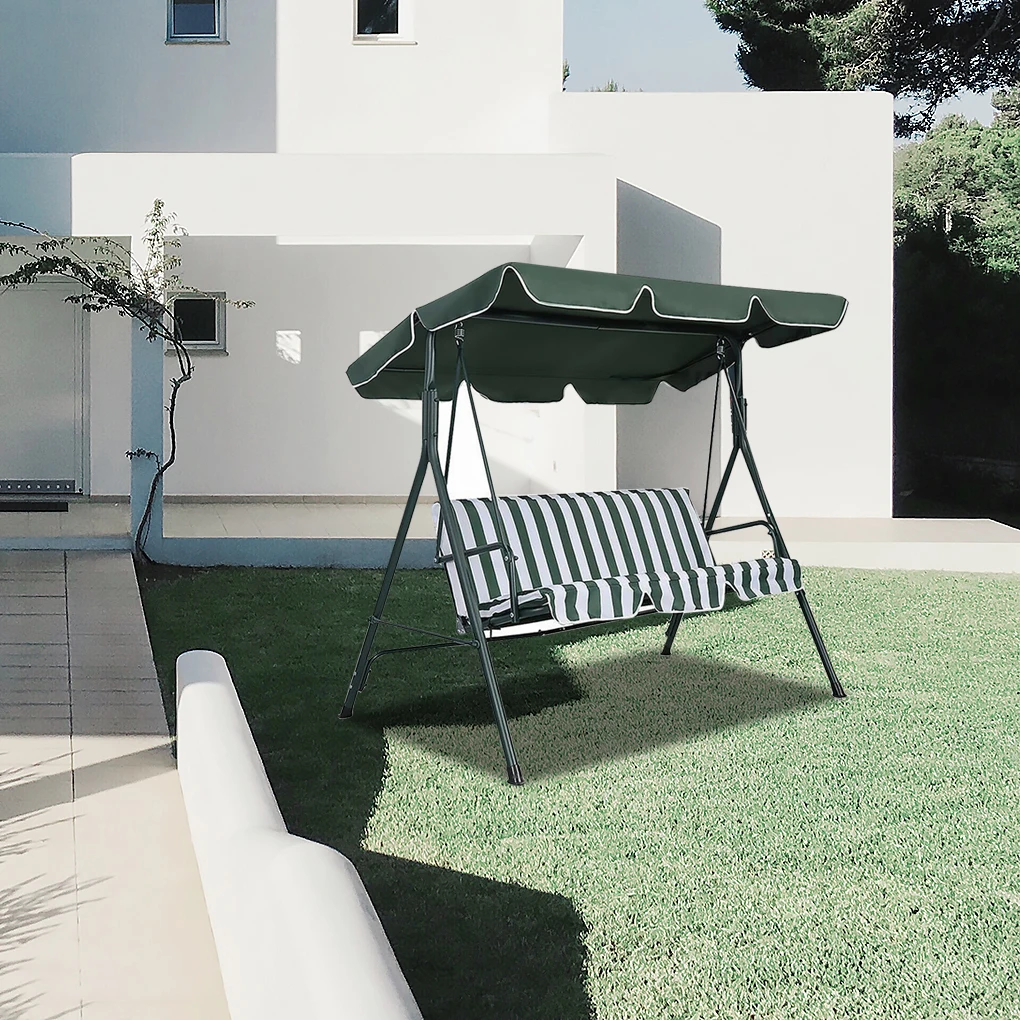 Polyester Swing Chair Canopy Folding Solid Color Sunproof PA Coating Replacing Sunshade Park Backyard Awnings Beige