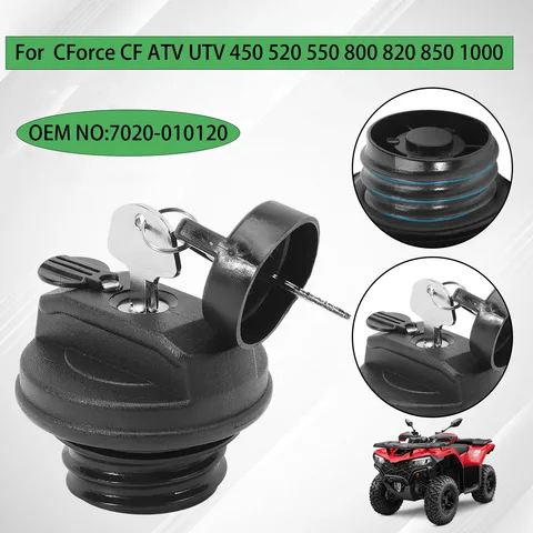 Замок крышки топливного бензобака с ключом подходит для CF-Moto CForce CF ATV UTV 450 520 550 800 820 850 1000 EU4 EU5 7020-010120