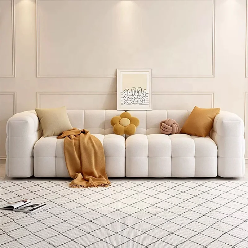 

Antibacterial Cat Scratch Resistant Fabric One Seat Sofa Filled Wooden Support Straight Row Style Universal Leisure Living Room