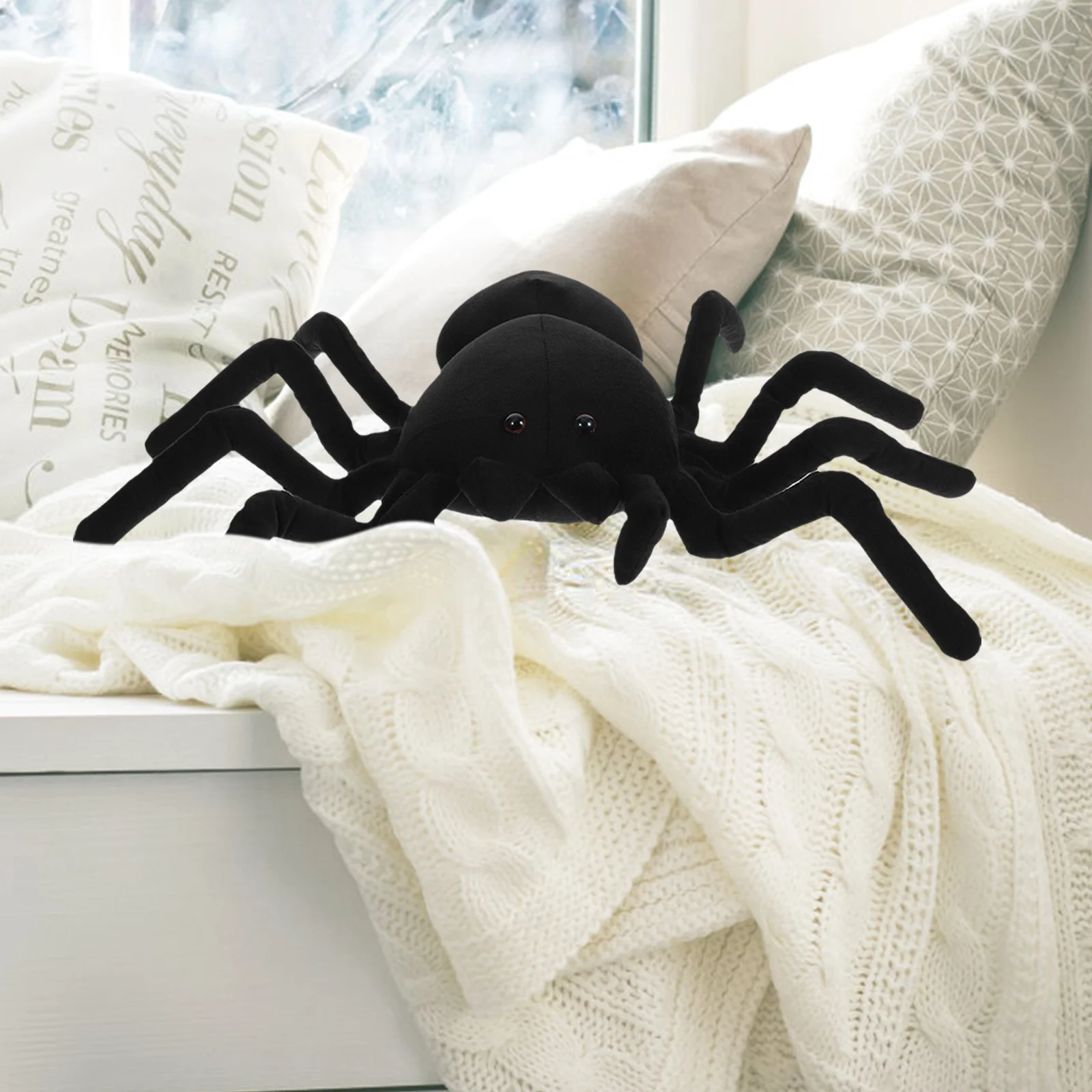 Juguete de peluche de araña negra Adorable juguete de araña de peluche juguete de araña para niños juguete de peluche de araña