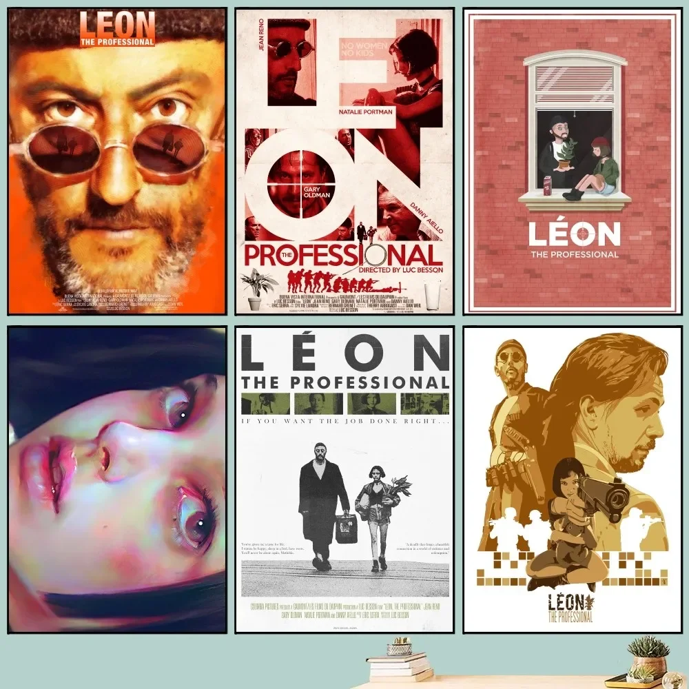 Film Leon The Professional  Mathilda Poster DIY Vintage Movie Poster Wall Art Painting Study Stickers Small Szie Wall Painting