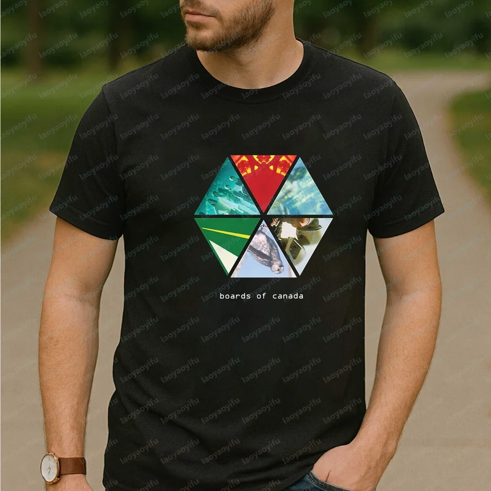Boards of Canada Printed T-shirt - BoC Top - Trendy Short-sleeved Shirt Suitable for Both Men and Women - Comfortable T-shirt