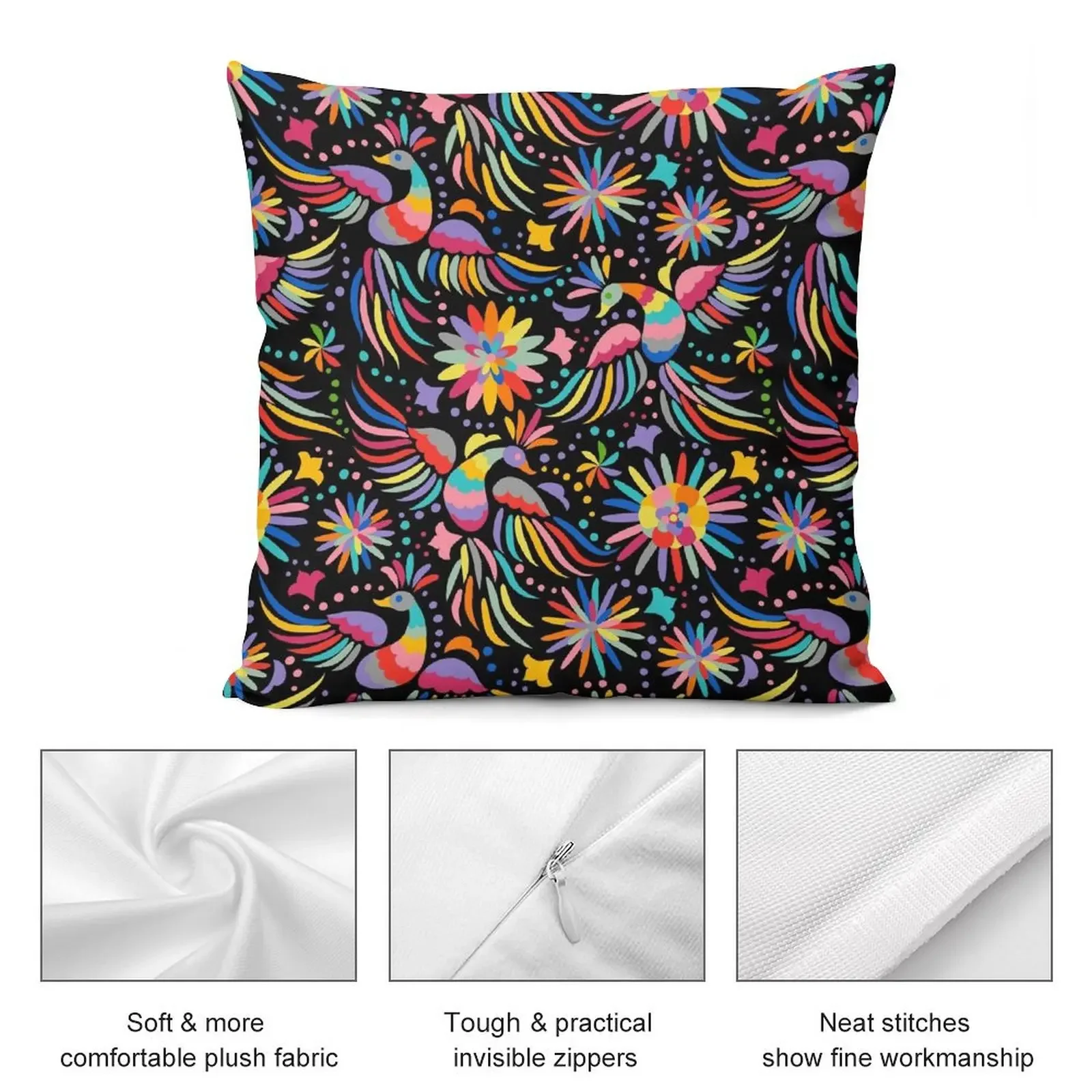 Mexican embroidery seamless pattern Throw Pillow christmas cushions covers Christmas Covers For Cushions pillow