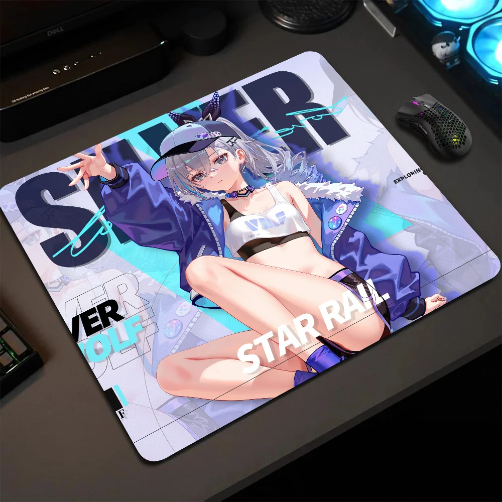 Silver Wolf Honkai Star Rail Impact Mousepad Small LockEdge Mouse Pad For Gamers Computer Desk Pad Rectangular Anti-slip Rubber