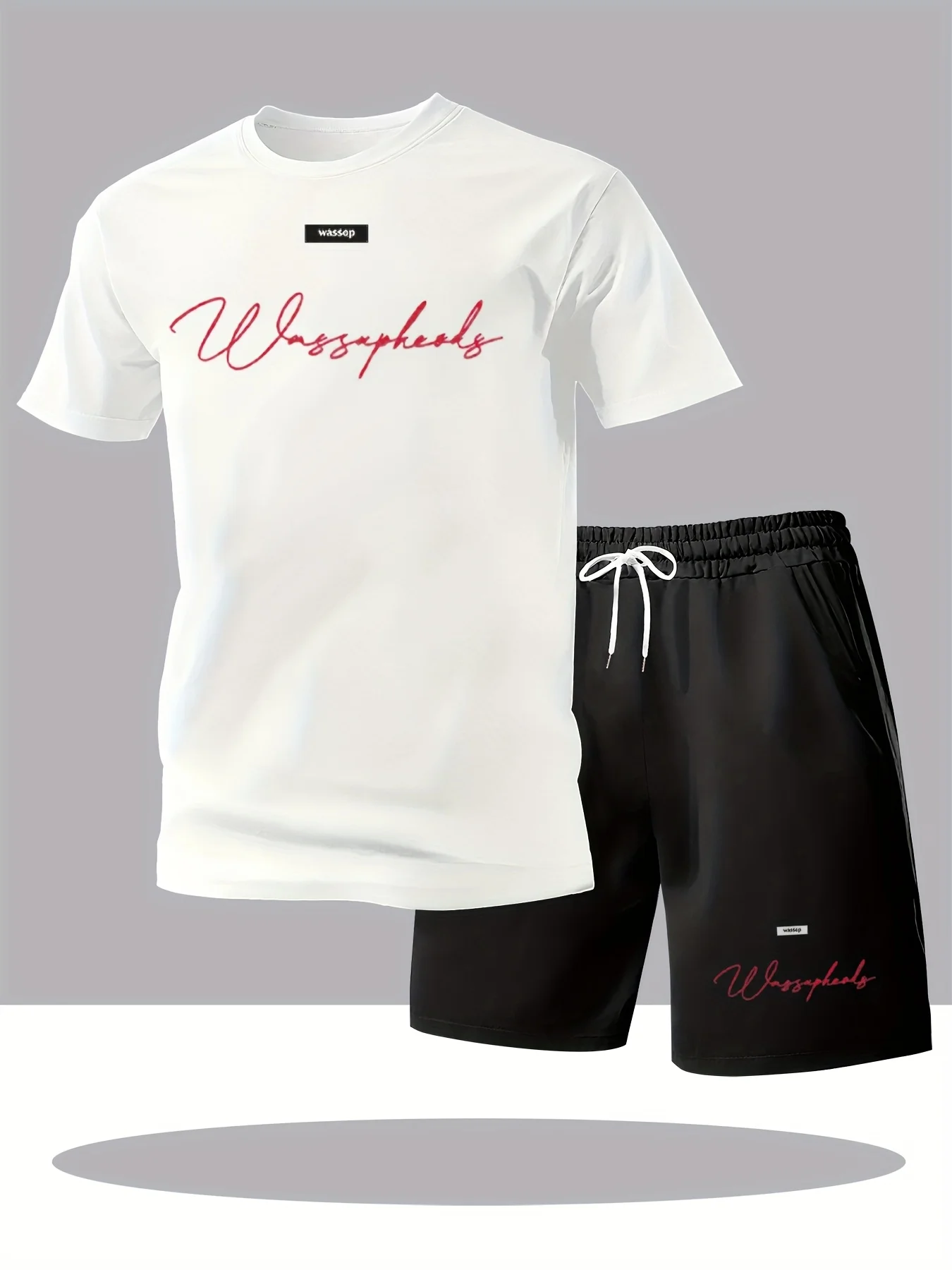 

Men's Suit 2pcs Set Fashion Leisure Comfortable Set Men Including T-shirts Shorts Suitable Sports Fitness Activities Summer