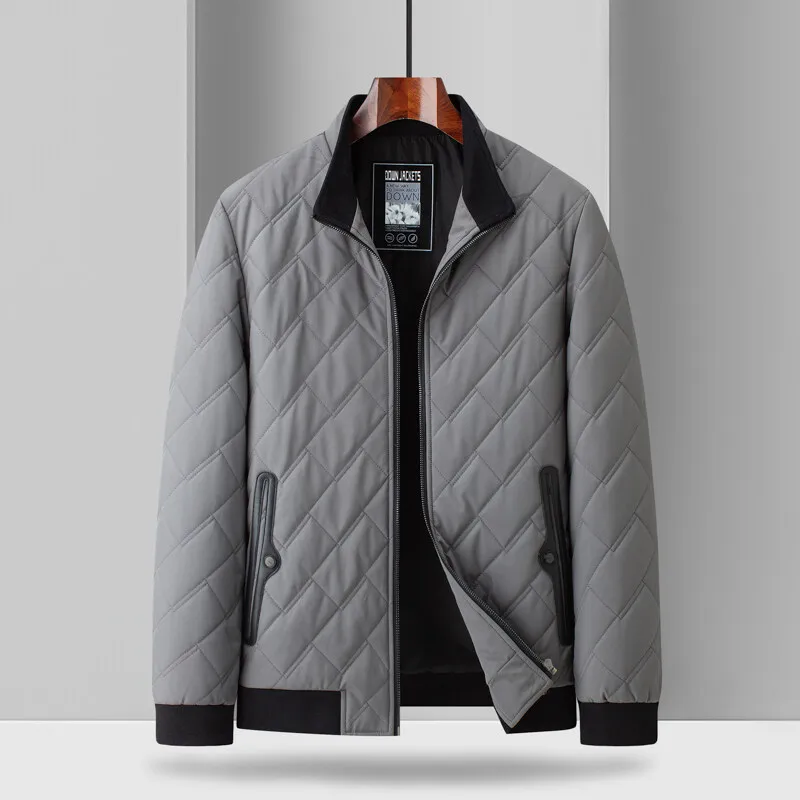 

Новинка 2025, осенне-зимние мужские куртки на хлопковой подкладке, верхняя одежда, ветрозащитные теплые пуховые пальто, деловая повседневная толстая верхняя одежда на молнии
