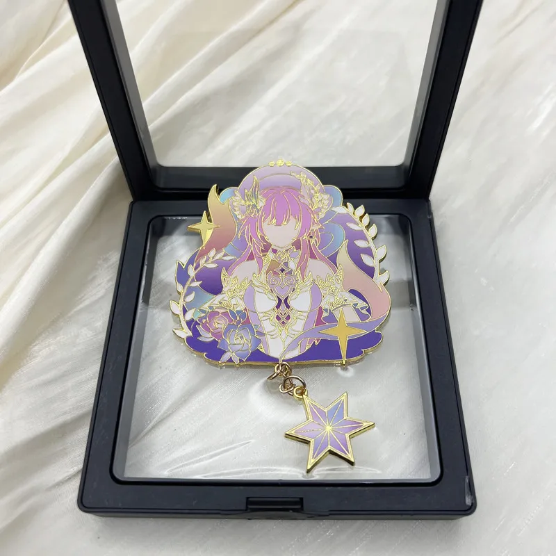 Gneshin Impact Durin Abzeichen Cosplay Anime Columbina Damselette Kostüme Pin Honkai Cyrene Kawaii Broschen Freund Geschenk Home Decor – Detail 12