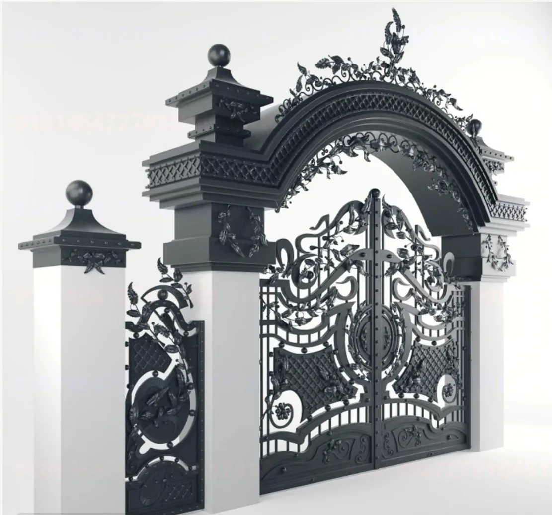 Home Garden Steel Metal Driveway Wrought Iron Gate Design For Home