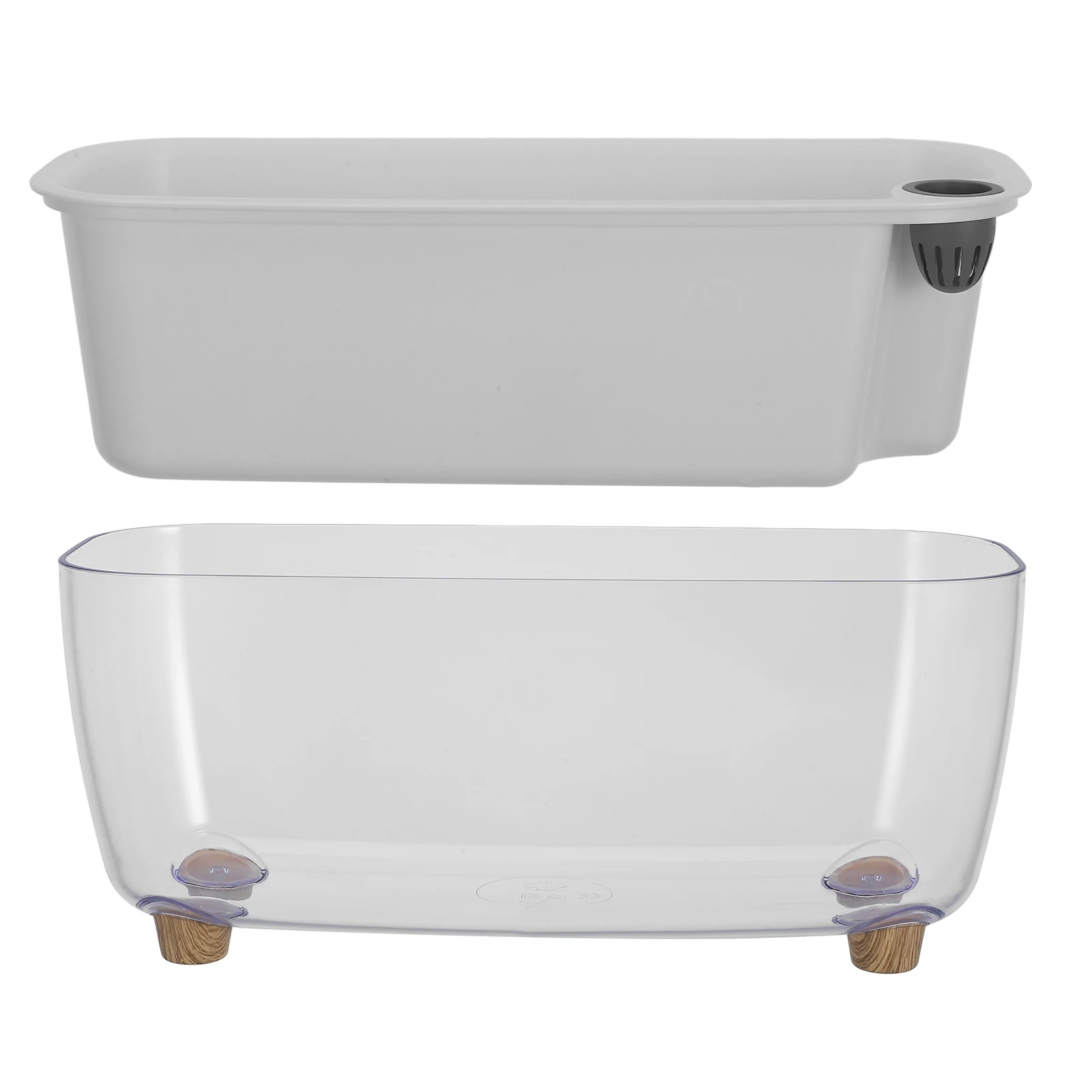 

Self Watering Planter Plastic Pot For Indoor Plants White Transparent Round Square Indoor Gardening Home Decoration Planters