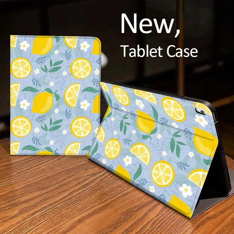 

Чехол для планшета с рисунком лимона для iPad Pro 10-го, 11-го, 5-го, 6-го, 7-го, 8-го, 9-го поколений, 2-го поколения, 11, 13, M4, M5, 10.2, 9.7, 12.9, 10.5, 10.9 дюймов