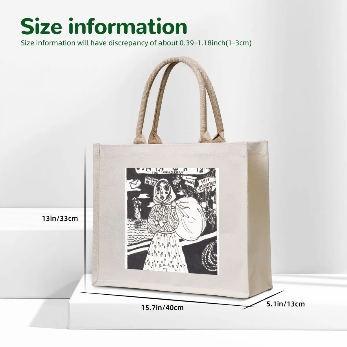 The Immigrant Tote Bag Gift bag eco pack reusable shopping bag tote bags aesthetic