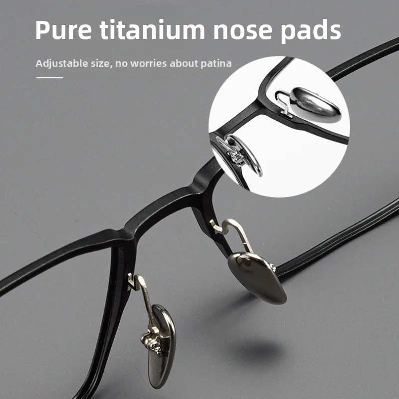 SZTZX الأعمال التيتانيوم النقي وصفة طبية نظارات الضوء الأزرق حجب إطار مستطيل قصر النظر نظارات نظارات القراءة التقدمية #4