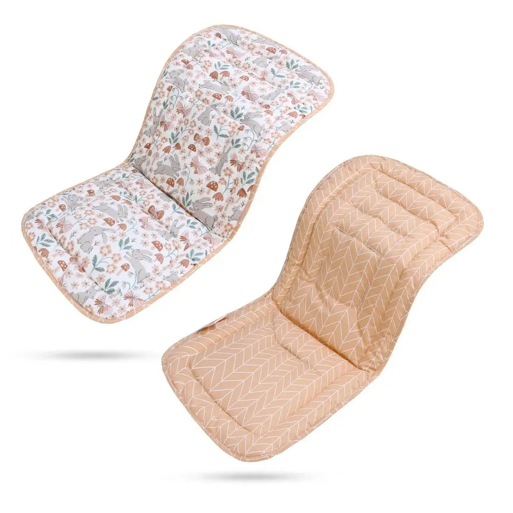 Soft Baby Stroller Cushion Cotton Comfortable Baby Pram Seat Mat Breathable Cartoon Printed Dining Chair Cotton Pad