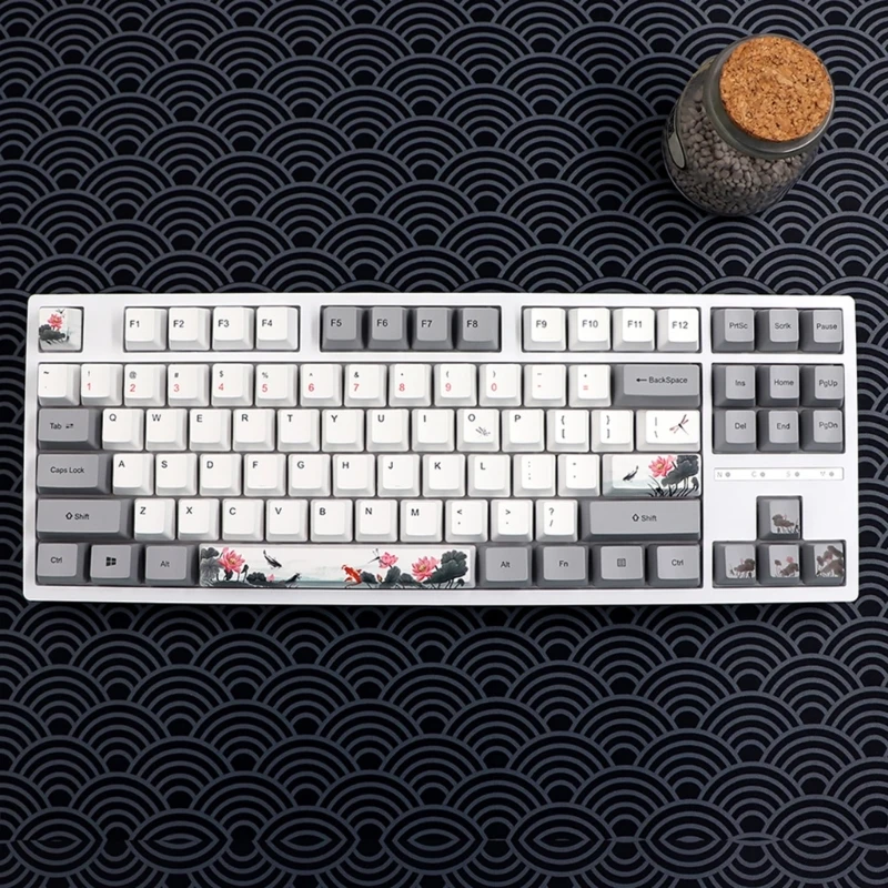 DN59 OEM Keycaps Grosso PBT Nobori Carp Theme Keycap 118 Key PBT Keycap Set para teclados mecânicos Digitação