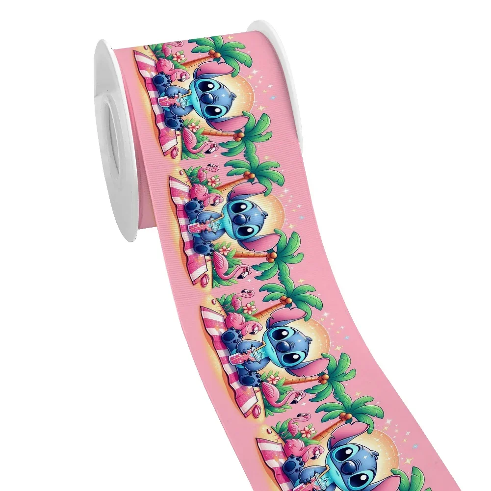 

Stitch & Lilo Pattern 50 Yards Disney Cartoon Design Printed Grosgrain Satin Ribbon for Gift Wrapping Hair Bow