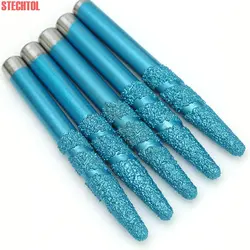 14-20mm V-Carving Brazing Stone Milling Cutter Diamond Tools CNC Engraving Router Bits for Marble 3D Ball-Nose Tapered Endmill