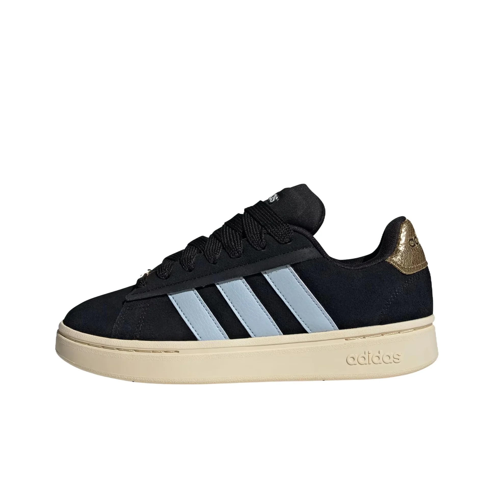 Adidas GRAND COURT ALPHA Breathable Low top Skateboard Shoes Women's Black JH8671