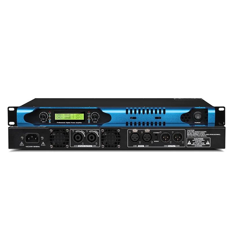 N2800 600W 2 Channel Metal Digital Power Amplifier Professional Powerful Audio Equipment