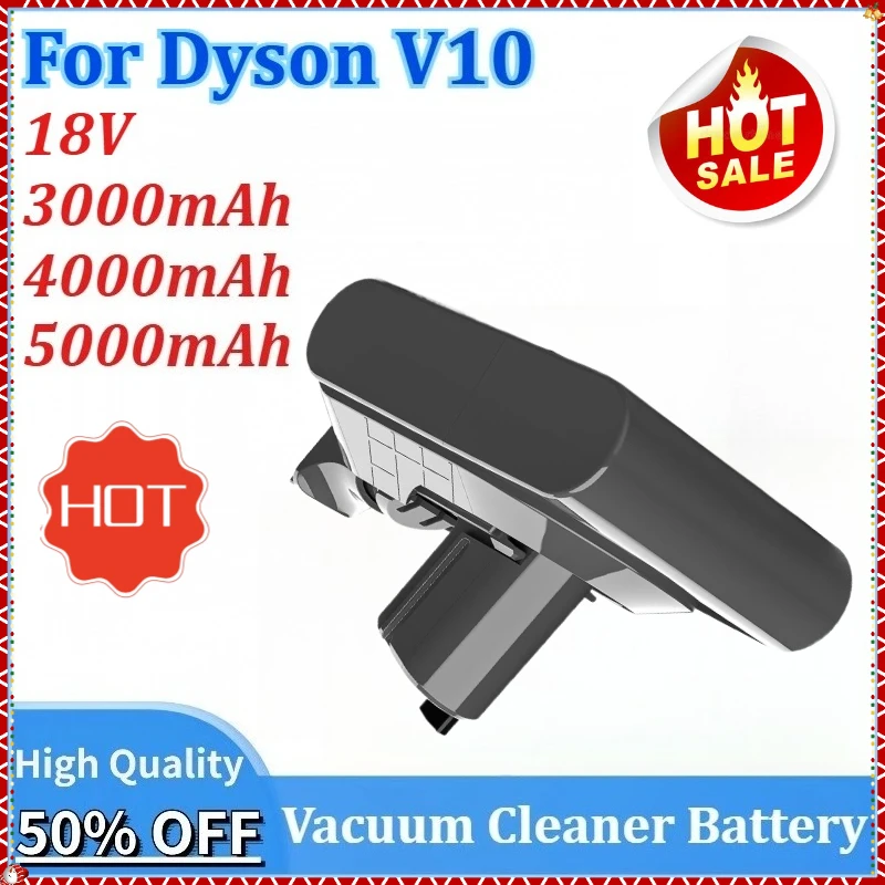 

18V 3000/4000/5000mAh Newly upgraded Replacement Cordless Vacuum Cleaner Battery for Dyson V10 V10 Animal Absolute Fluffy