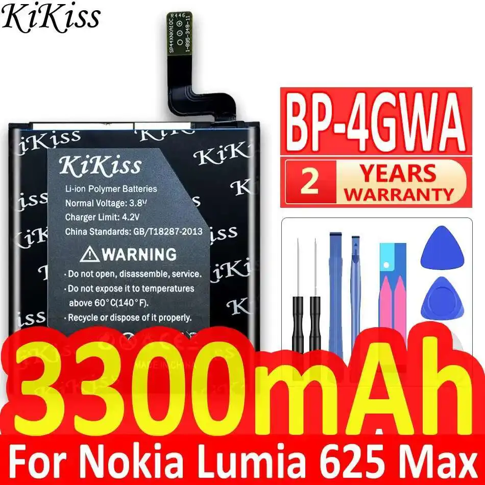 

Аккумулятор мобильного телефона BP-4GWA 3300 мАч для Nokia Lumia 625 Max Lumia625H Lumia 720 720t RM-885 Zeal