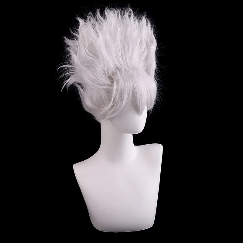 Anime White Luffy Cosplay Gear 5 Nik Form WIG Luffy Silver Fluffy Curly Hair Cosplay Anime Wig Heat Resistant Hair Synthetic view 4