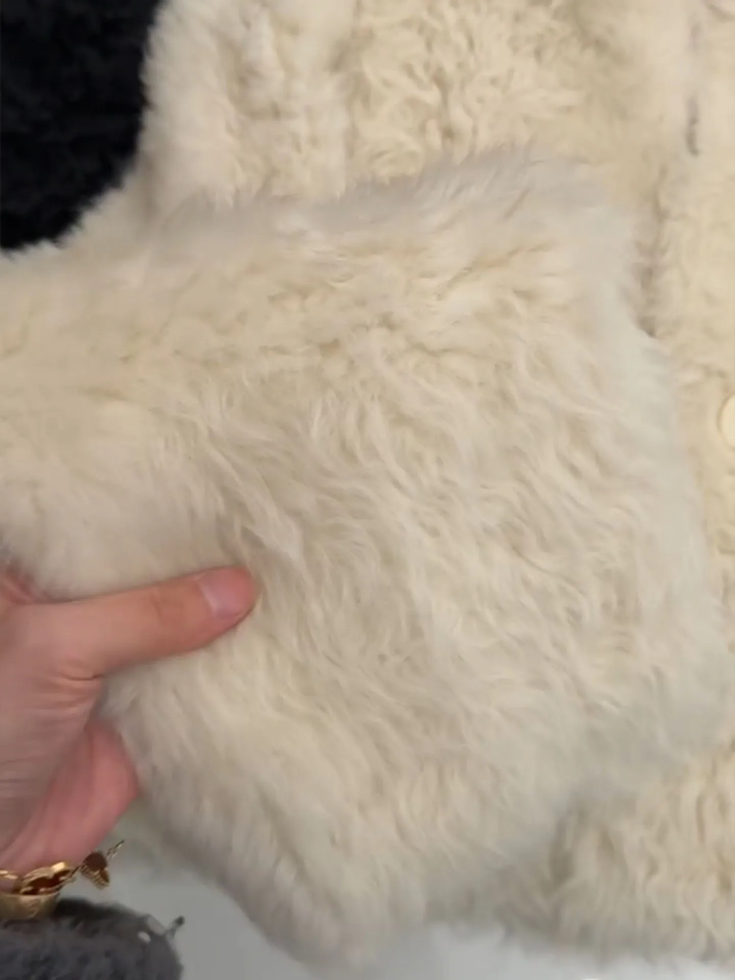 Einzigartiges, ultrasüßes Lederfell, beige Thiened Winterjaet, lässiges, mit Fce gefüttertes Oberteil für den Pendelverkehr, Stehen...