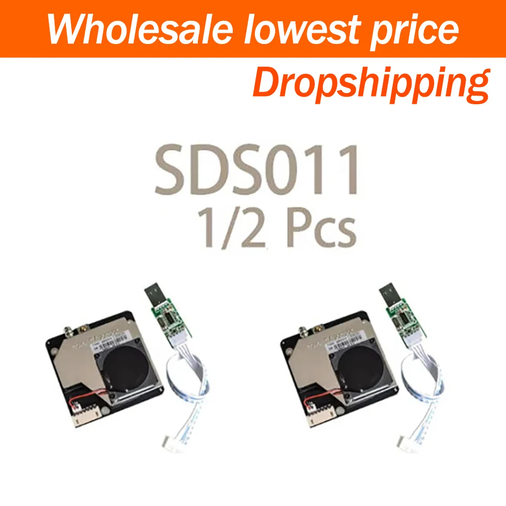 1/2Pcs SDS011 Laser PM2.5 Dust Sensor Precision Particulate Matter Detector Digital UART Output Air Quality Monitor Module