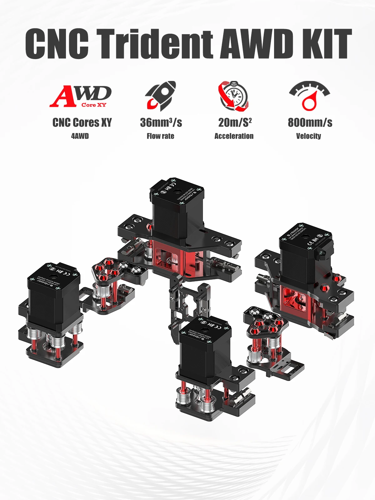 

SIBOOR Voron CNC Trident AWD Kits Структура с ЧПУ Металлические печатные детали для 3D-принтера Voron Trident