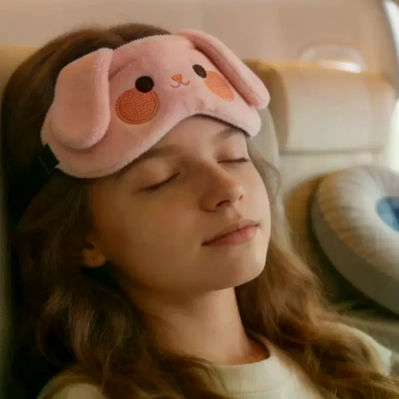 Foldable Soft Sleep Eye Mask Cute Panda Duck Rabbit Animal Pattern 1Pcs for Home Outdoor Nap Use