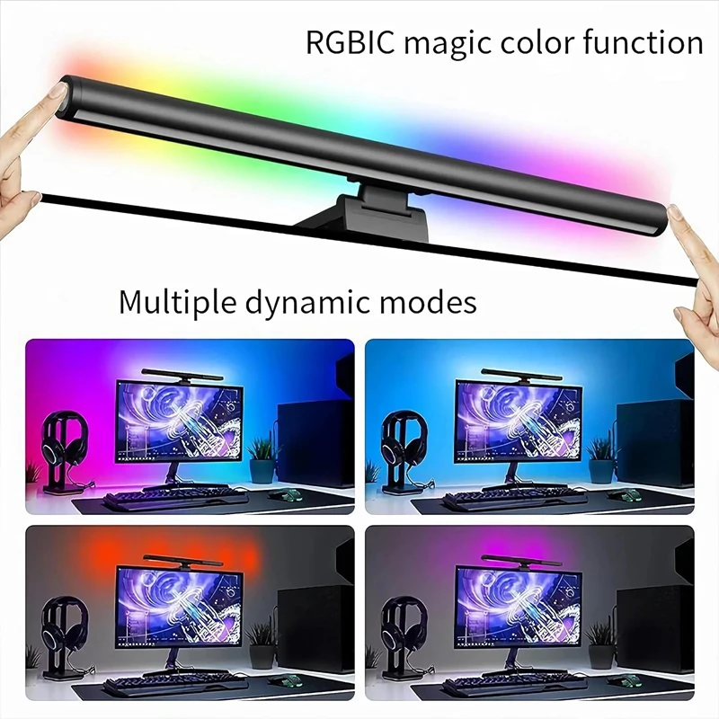 

44cm USB LED Reading Lamp Modern Monitor Light Bar Eye Protection Desk Light for Bedroom Home Office LED No Flicker Plug & Play