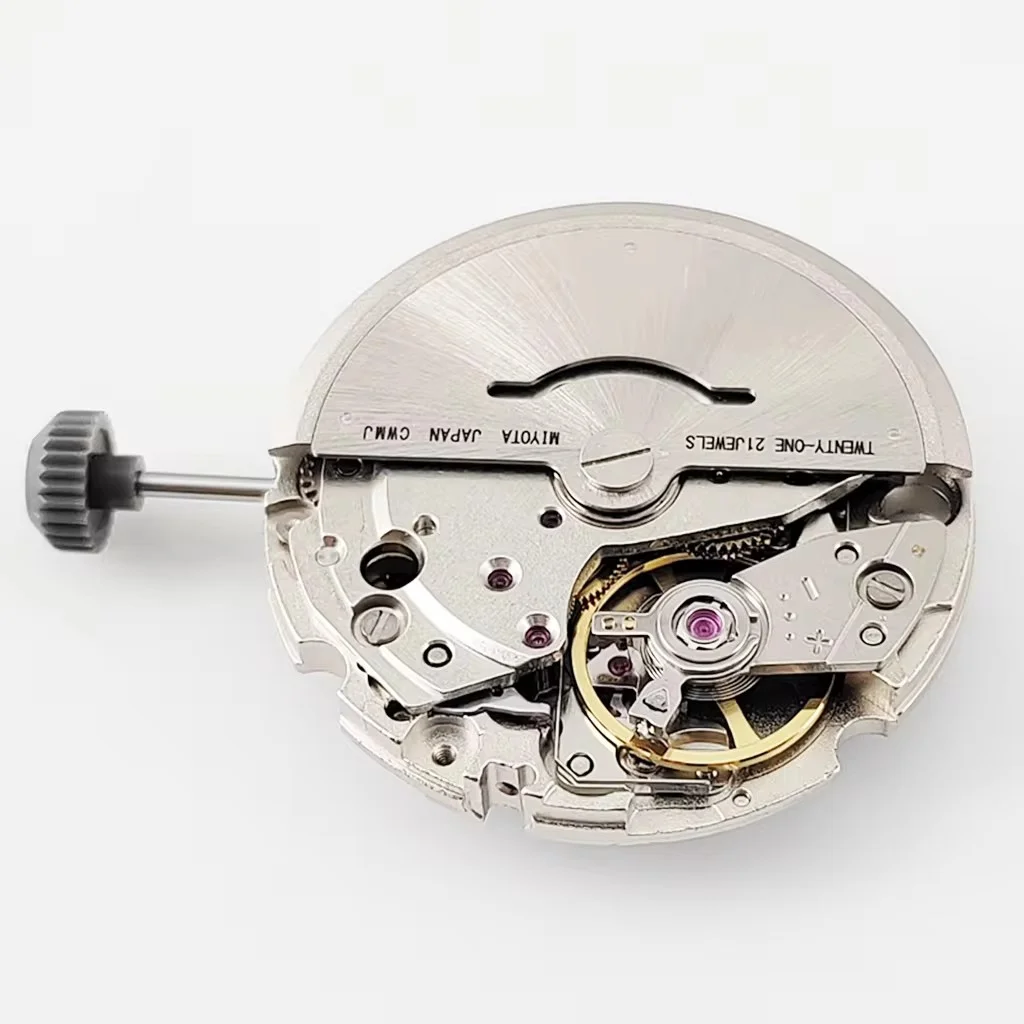 Miyota Automatic Mechanical Watch Movement, 21 Jewels, Data Window Repair Tool Parts, Branco, 6 OClock, Calendário, 8215