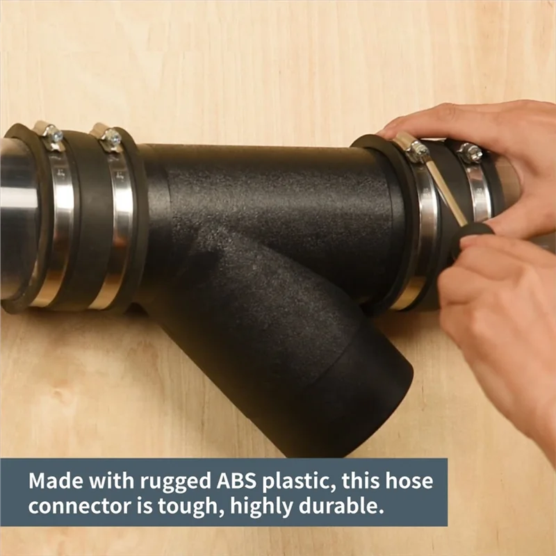 

A76K 4" Y-Fitting Dust Collection Extraction Hose Connector 4 Inch Dust Collection Hose Connector For Dust Collection System