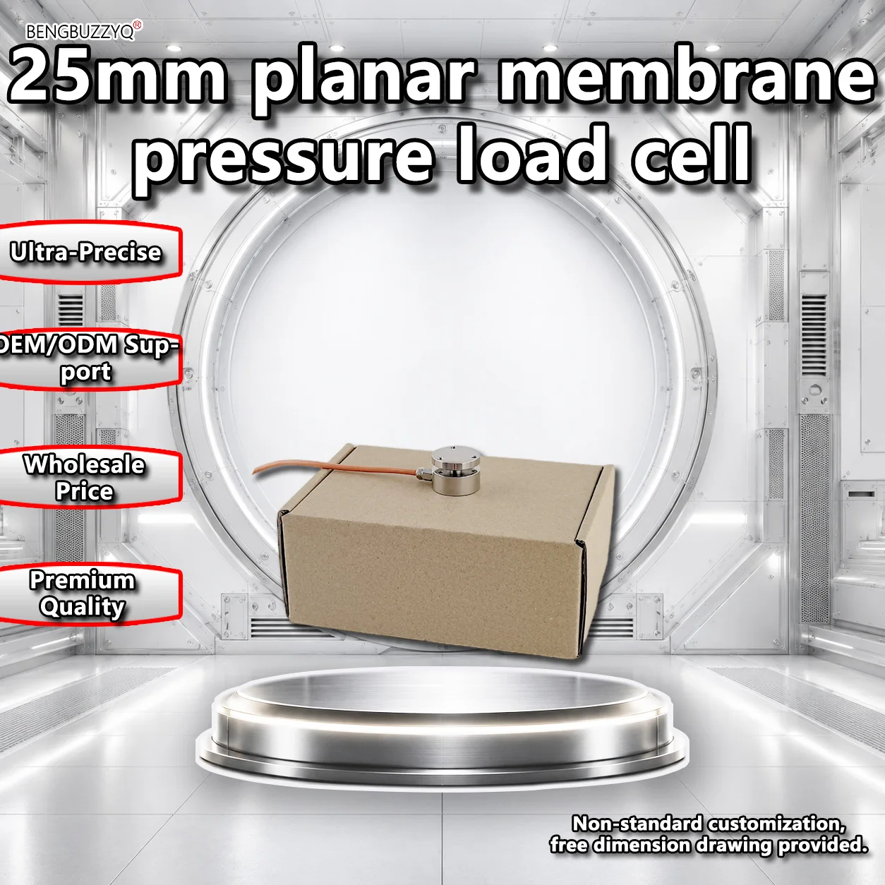 25mm Flat Type Load Cell 20kg 50kg 100kg 200kg 500kg 1t 2t Micro Compression Pressure Sensor Alloy Steel Weighing Sensor