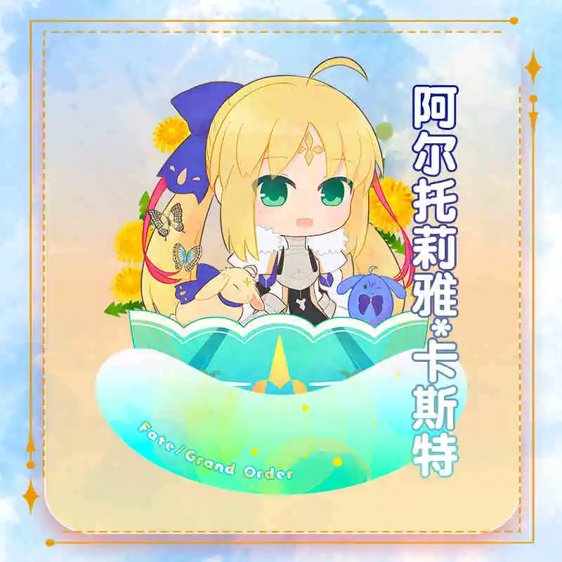 أنيمي الجنية فارس لانسلوت لانسلوت ميدروت تريستان ميرلين مورغان بيديفيري لطيف الاكريليك الشكل حامل نموذج ديكور الطاولة