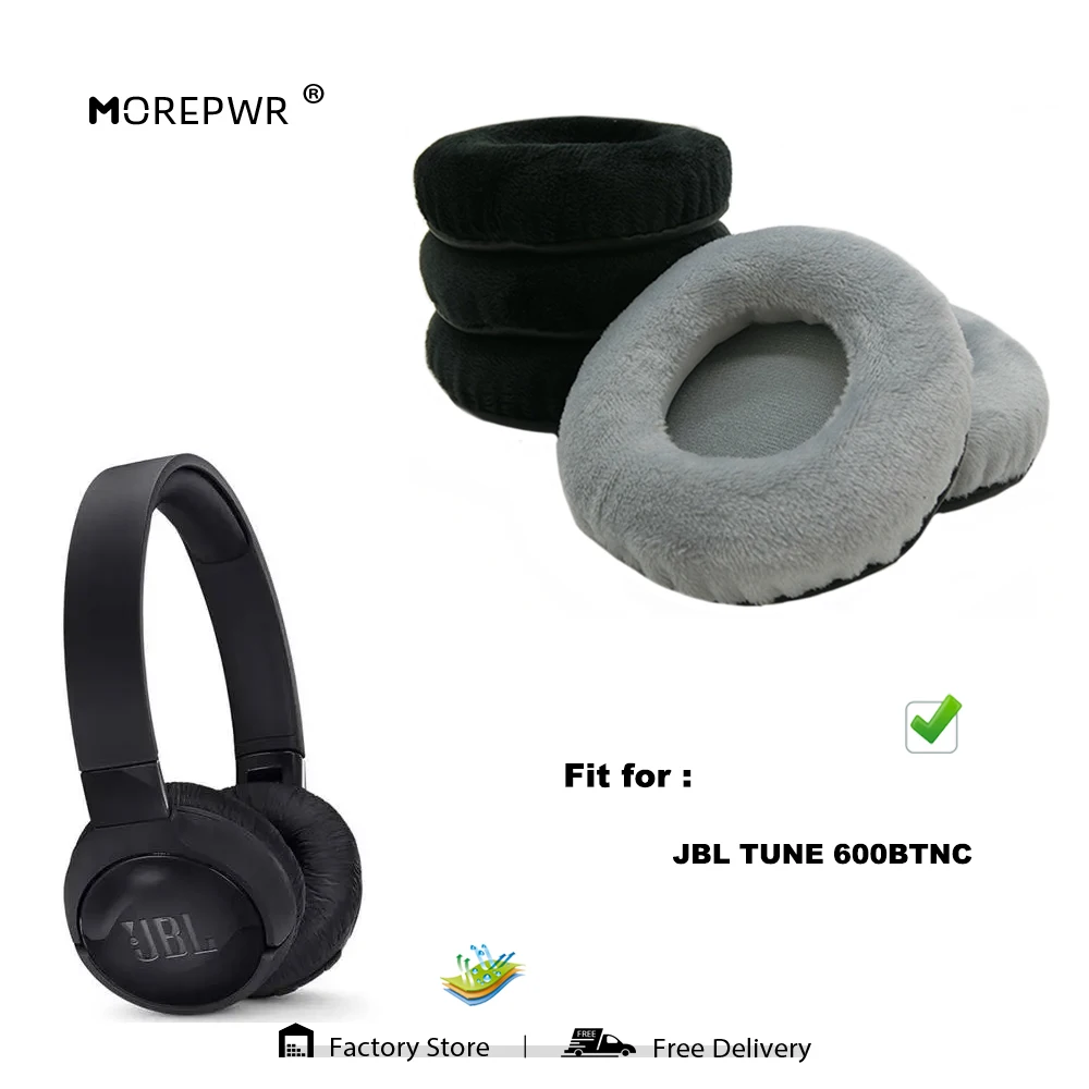 

Morepwr New Upgrade Replacement EarPads for JBL TUNE 600BTNC Headset Parts Leather Cushion Velvet Earmuff Sleeve Cover